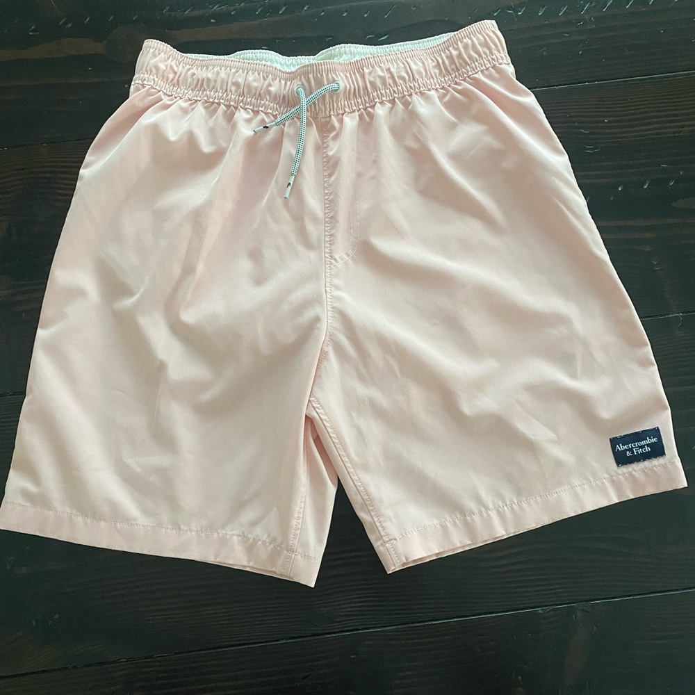 Abercrombie Kids Pink Swim Trunks Elastic Waist